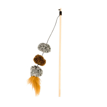 Caña pompom 25cm duvo para gatos