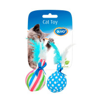 Bolas con plumas duvo para gatos