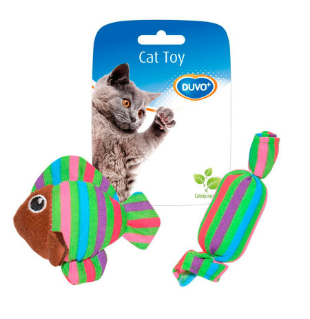 Pez y caramelo juguete duvo para gatos