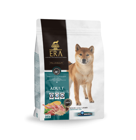 Nuevo diseño del saco de pienso Era Millennium Medium Large Breed Pato y Cordero