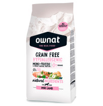 Saco de Pienso Ownat hypoallergenic mini lamb para perros 3Kg