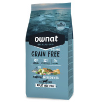 Saco de Pienso Ownat prime grain free adult oily fish para perros 12Kg