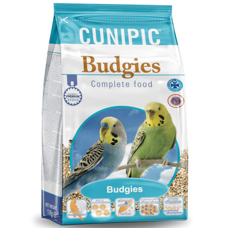 Pienso o comida para periquitos comida super premium de Cunipic Budgies en saco de 1Kg