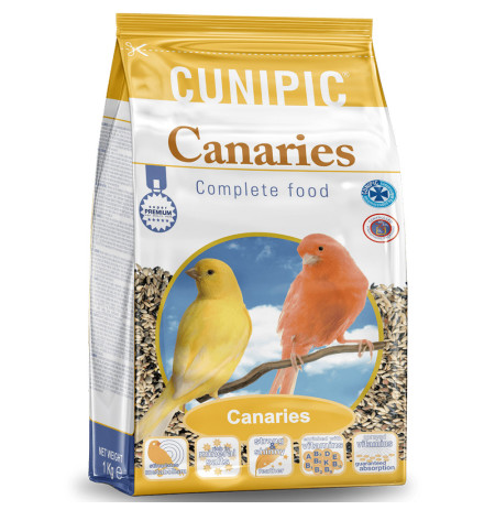Pienso y comida para canarios super premium de Cunipic en saco de 1Kg