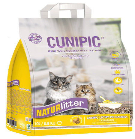 Naturlitter lecho natural para gatos de pelet cunipic