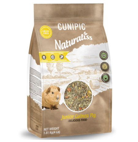 Pienso Cunipic naturaliss cobaya baby comida natural en saco de 1,81kg