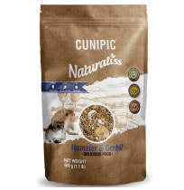 Cunipic Naturaliss hámster & jerbo comida natural en saco de 500g
