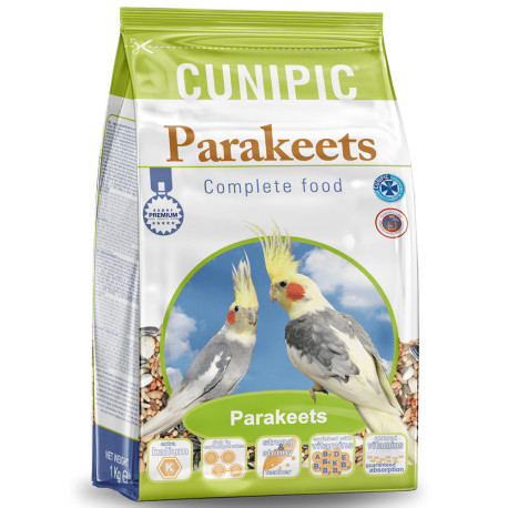 Cunipic pienso o comida super premium para ninfas y cotorras en saco de 1Kg o 3Kg