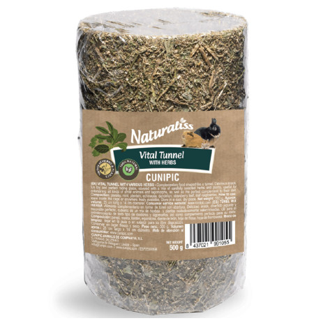 Túnel mix de hierbas para roedores snack Naturaliss de Cunipic de 25cm x 14cm 