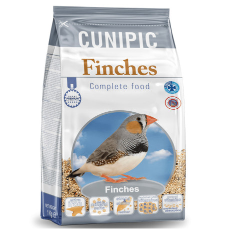 Cunipic pienso, semillas o comida para pájaros tropicales (finches) en saco de 1Kg