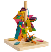 Juguete arból de madera para conejos y roedores cunipic