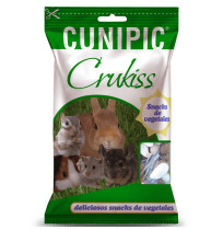 Snack de vegetales para conejos y roedores cunipic crukiss en bolsa de 100g