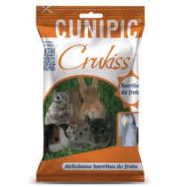Snack 4 barritas de fruta para roedores cunipic crukiss en bolsa de 100g