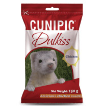 Snack con pollo para hurones cunipic dulkiss en bolsa de 150g