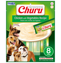 Inaba Churu puré de pollo con vegetales para perros 8 x 20g