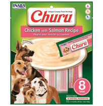Inaba Churu puré de pollo con salmón para perros 8 x 20g