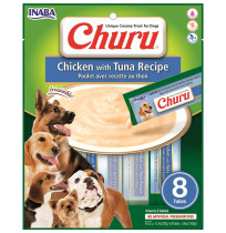 Inaba Churu puré o crema receta de pollo con atún para perros 8 x 20g