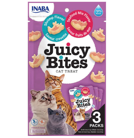 Inaba Churu Cat juicy bites gamba y marisco para gatos 3 x 11g