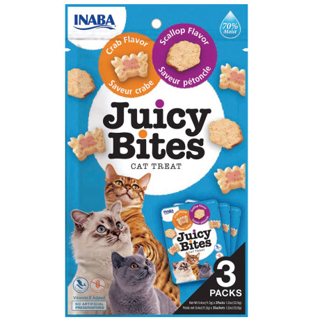 Inaba Churu Cat juicy bites vieira y cangrejo para gatos 3 x 11g
