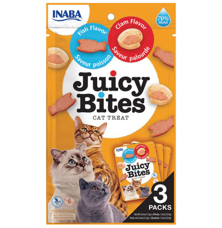 Inaba Churu Cat juicy bites pescado y almeja para gatos 3 x 11g