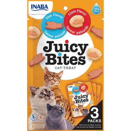 Inaba Churu Cat juicy bites pescado y almeja para gatos 3 x 11g