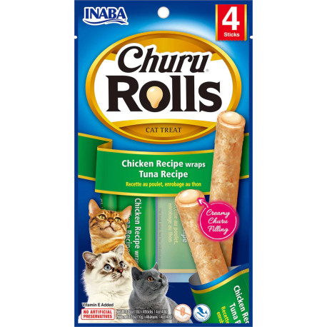 Inaba Churu Cat rolls de atún para gatos 4 x 10g