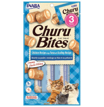 Inaba Churu Cat bites de atún con vieira para gatos 3 x 10g
