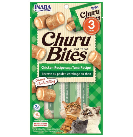 Inaba Churu Cat bites de atún para gatos 3 x 10g