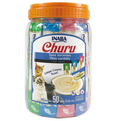 Inaba Churu Cat Puré variedades de atún para gatos 50 x 14g