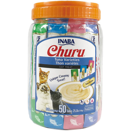 Inaba Churu Cat Puré variedades de atún para gatos 50 x 14g
