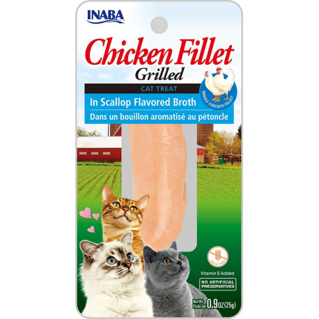 Inaba Churu filete de pollo en caldo de vieira para gatos 25g