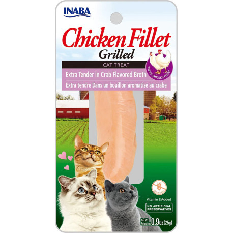 Inaba Churu filete de pollo tierno en caldo de cangrejo para gatos 25g