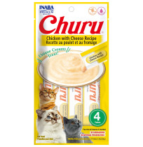Inaba Churu puré receta de pollo con queso para gatos 4 x 14g