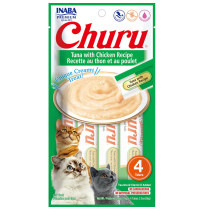Inaba Churu puré receta de atún con pollo para gatos 4 x 14g