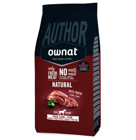 Ownat author lamb & pork (cordero y cerdo fresco) para perros
