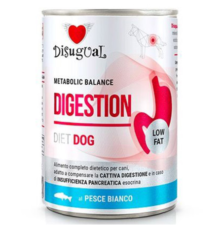 Disugual digestión sensible pescado blanco latas para perros