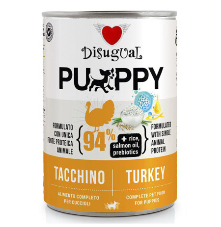 Disugual puppy pavo latas monoproteicas para cachorros