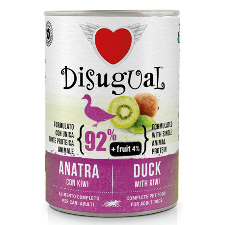 Disugual pato y kiwi latas para perros