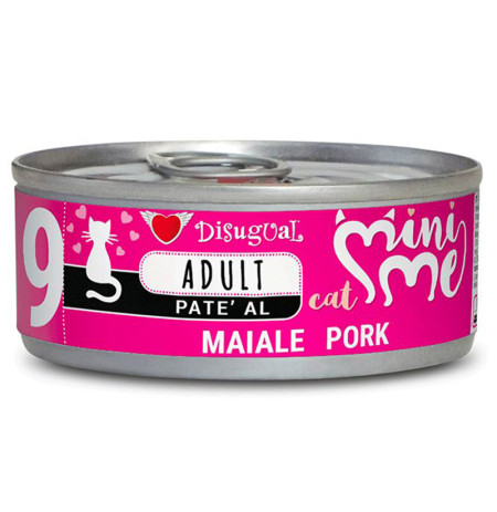 Disugual mini-me cerdo latas para gatos