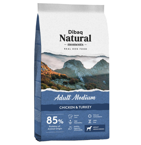 Pienso Dibaq natural moments adult medium para perros medianos