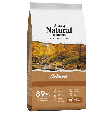 Pienso Dibaq natural moments adult salmón para perros