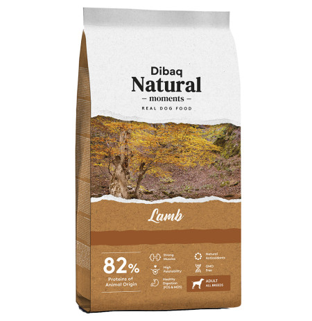 Pienso Dibaq natural moments adult lamb para perros