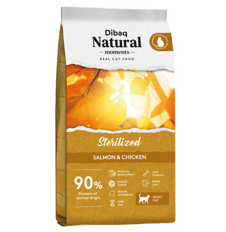 Pienso Dibaq natural moments salmón sterilized para gatos esterilizados