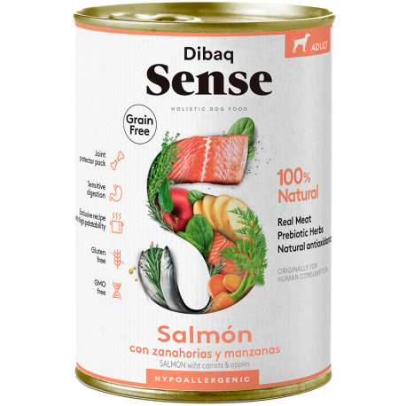 Dibaq sense latas salmón grain free para perros
