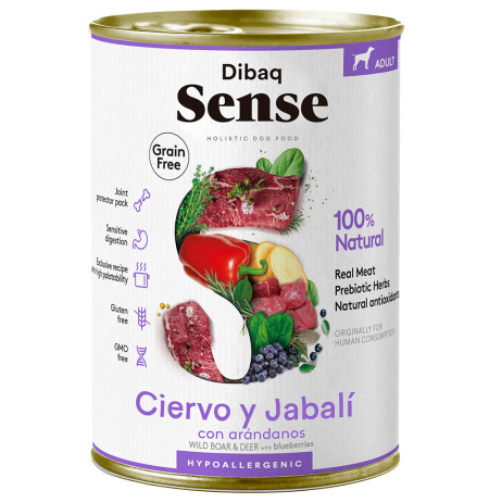 Dibaq sense latas cerdo y jabalí grain free para perros