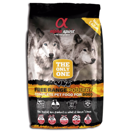 Alpha spirit the only one seco de ave de corral para perros 3Kg