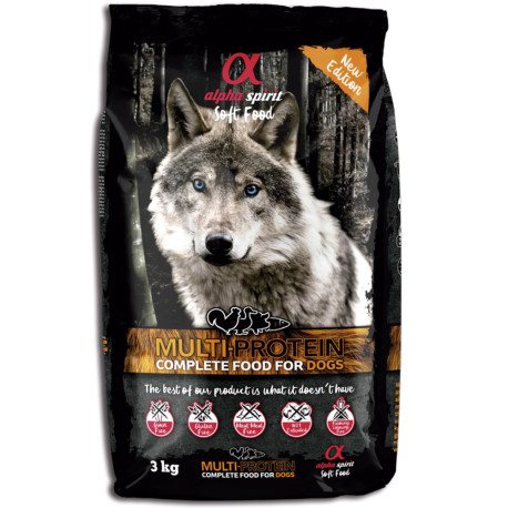 Alpha spirit semi-húmedo multiprotein para perros saco de 3Kg