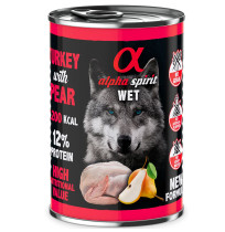 Alpha spirit latas pavo con pera para perros 400g