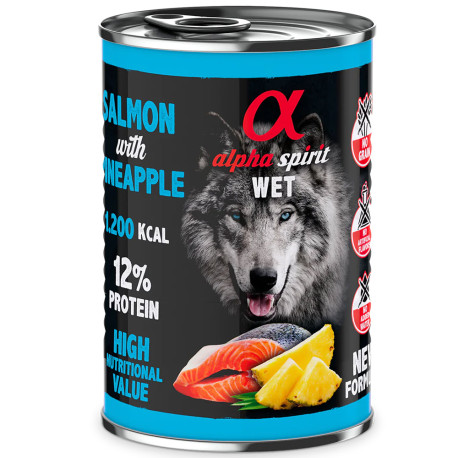 Alpha spirit latas salmón con piña para perros