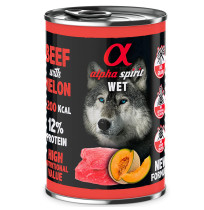 Alpha spirit latas ternera con melón para perros 400g